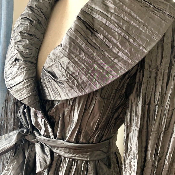 🇨🇦 Bianca Nygard Grey Metallic Coat - Picture 4 of 4